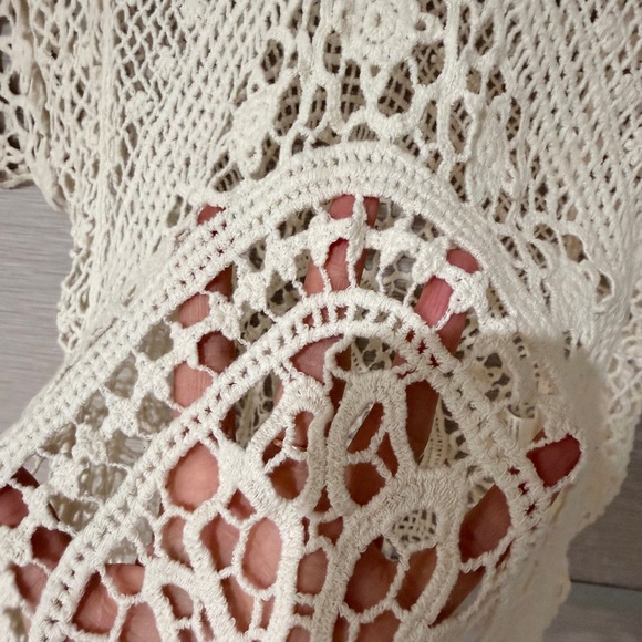 Knit Swimwear Cover up in one size in Cream - Picture 4 of 7